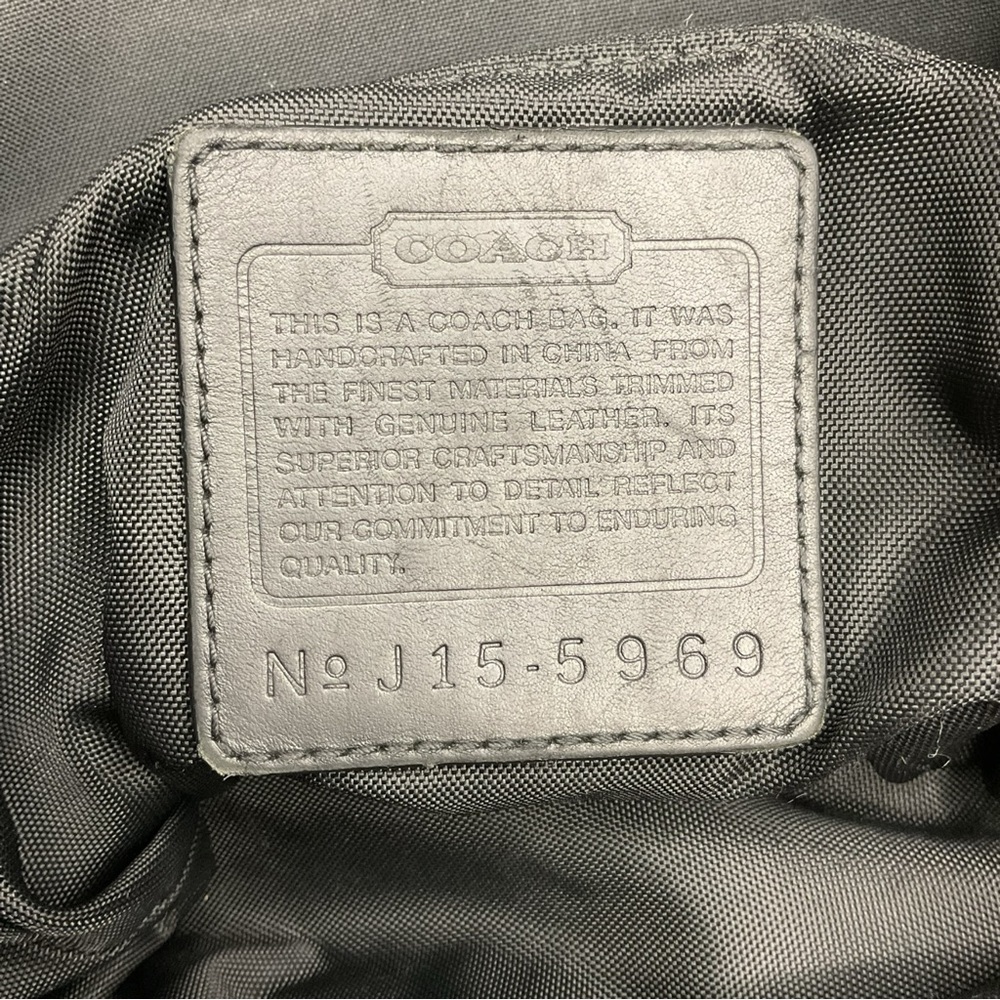 Coach Black Nylon Backpack Leather Trim Vintage - Picture 4 of 11